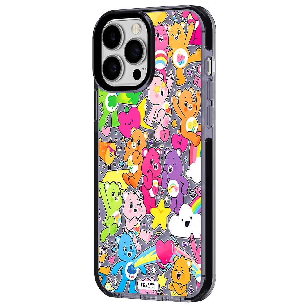 a pattern of cartoon bears Apple iPhone 13 Pro Max impact Lilac Case