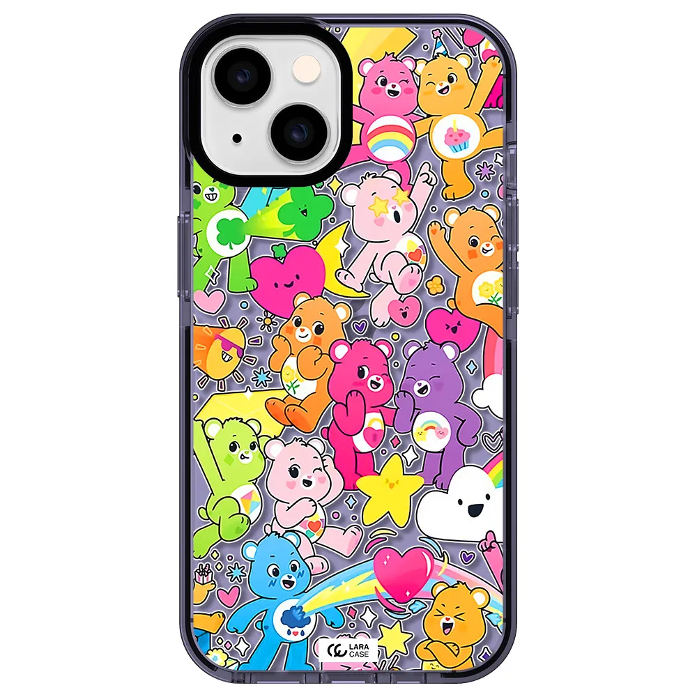 a pattern of cartoon bears Apple iPhone 14 impact Lilac Case
