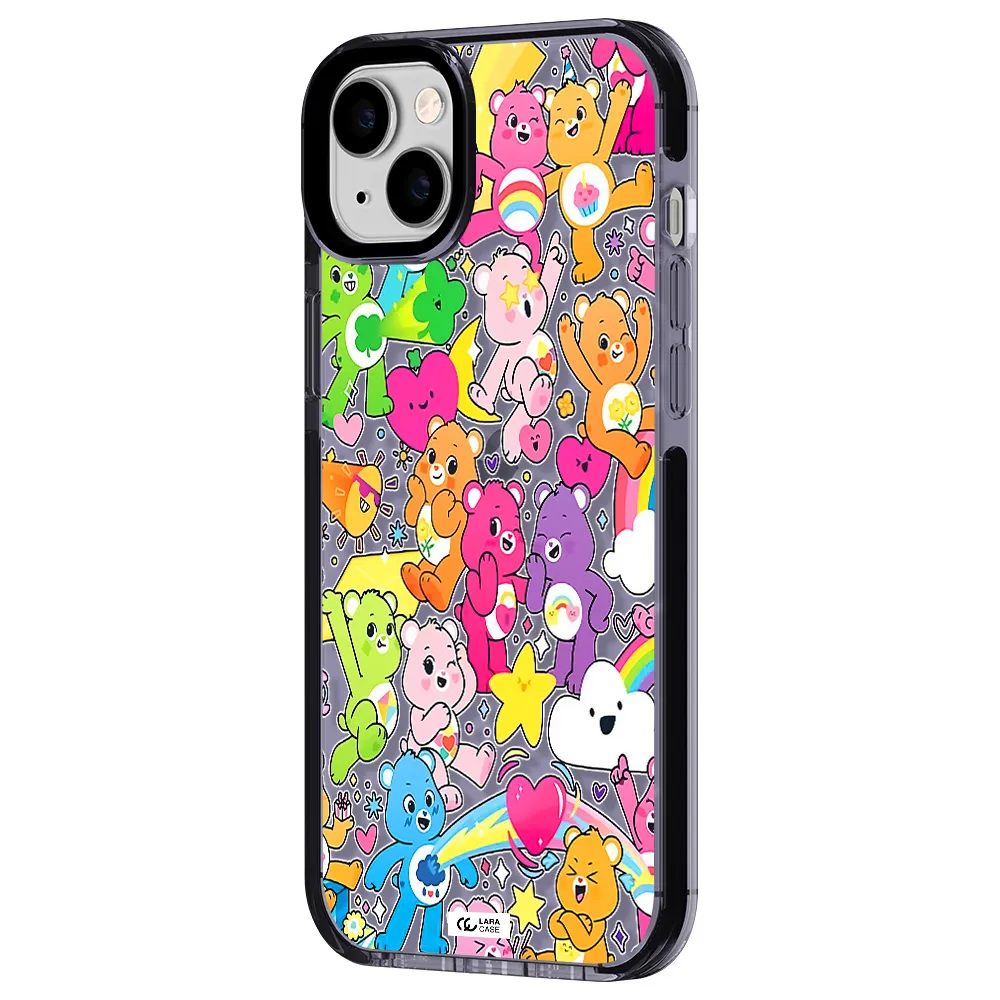 a pattern of cartoon bears Apple iPhone 14 plus impact Lilac Case