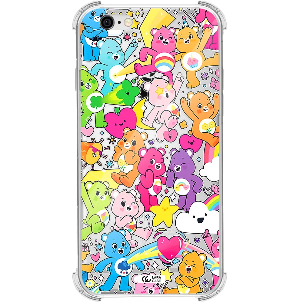 a pattern of cartoon bears Apple iPhone 6 Clear PC Case