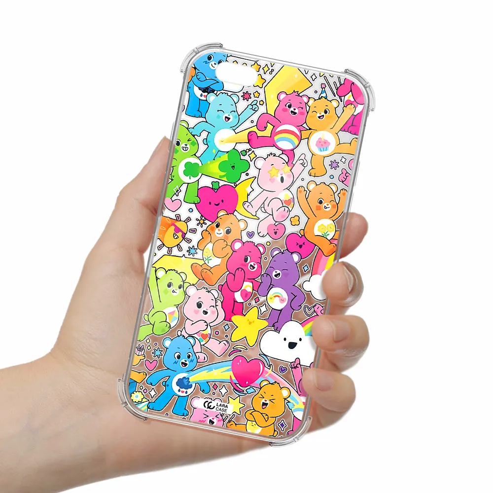a pattern of cartoon bears Apple iPhone 6 Clear PC Case