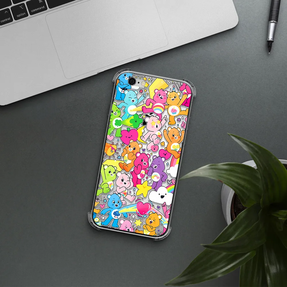 a pattern of cartoon bears Apple iPhone 6 Clear PC Case