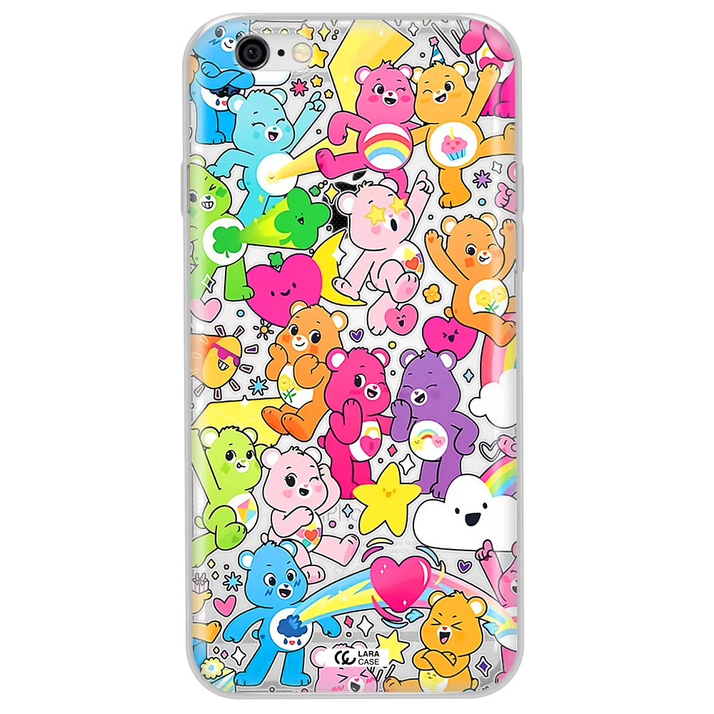 a pattern of cartoon bears Apple iPhone 6 Clear TPU Case