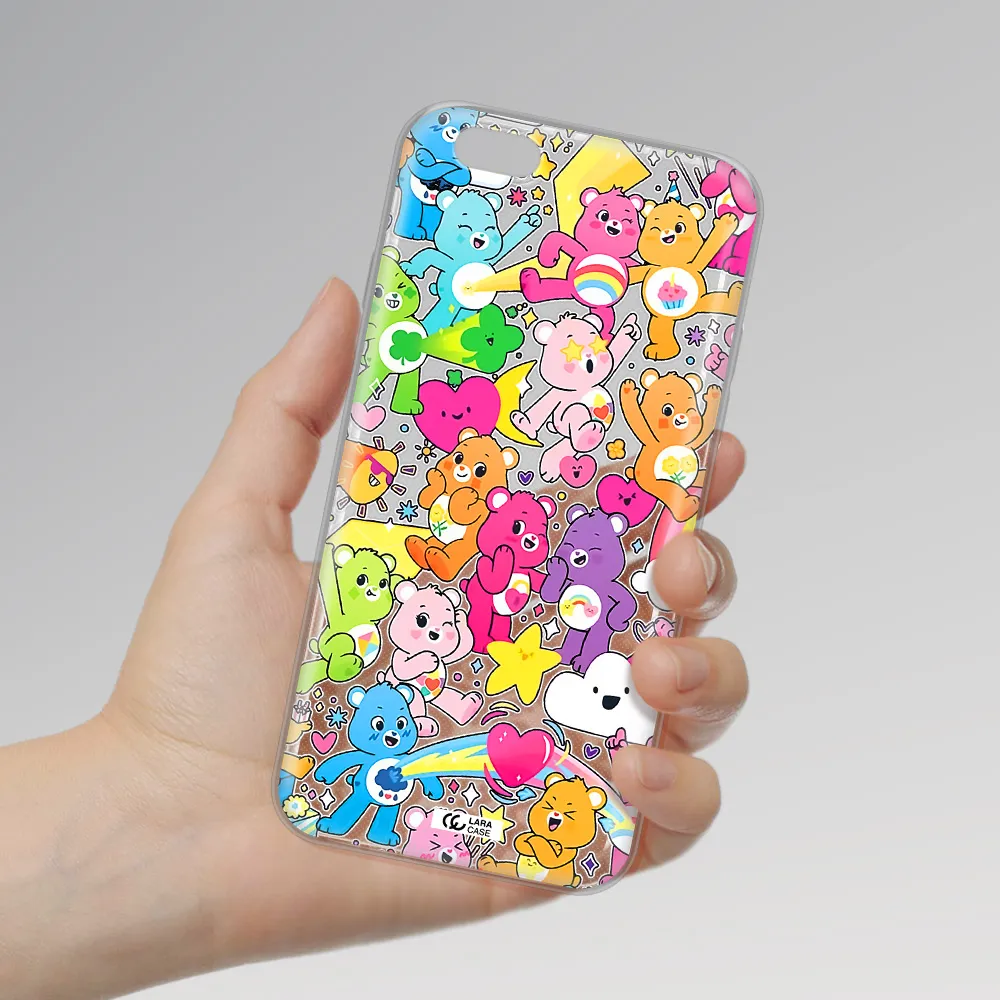 a pattern of cartoon bears Apple iPhone 6 Clear TPU Case
