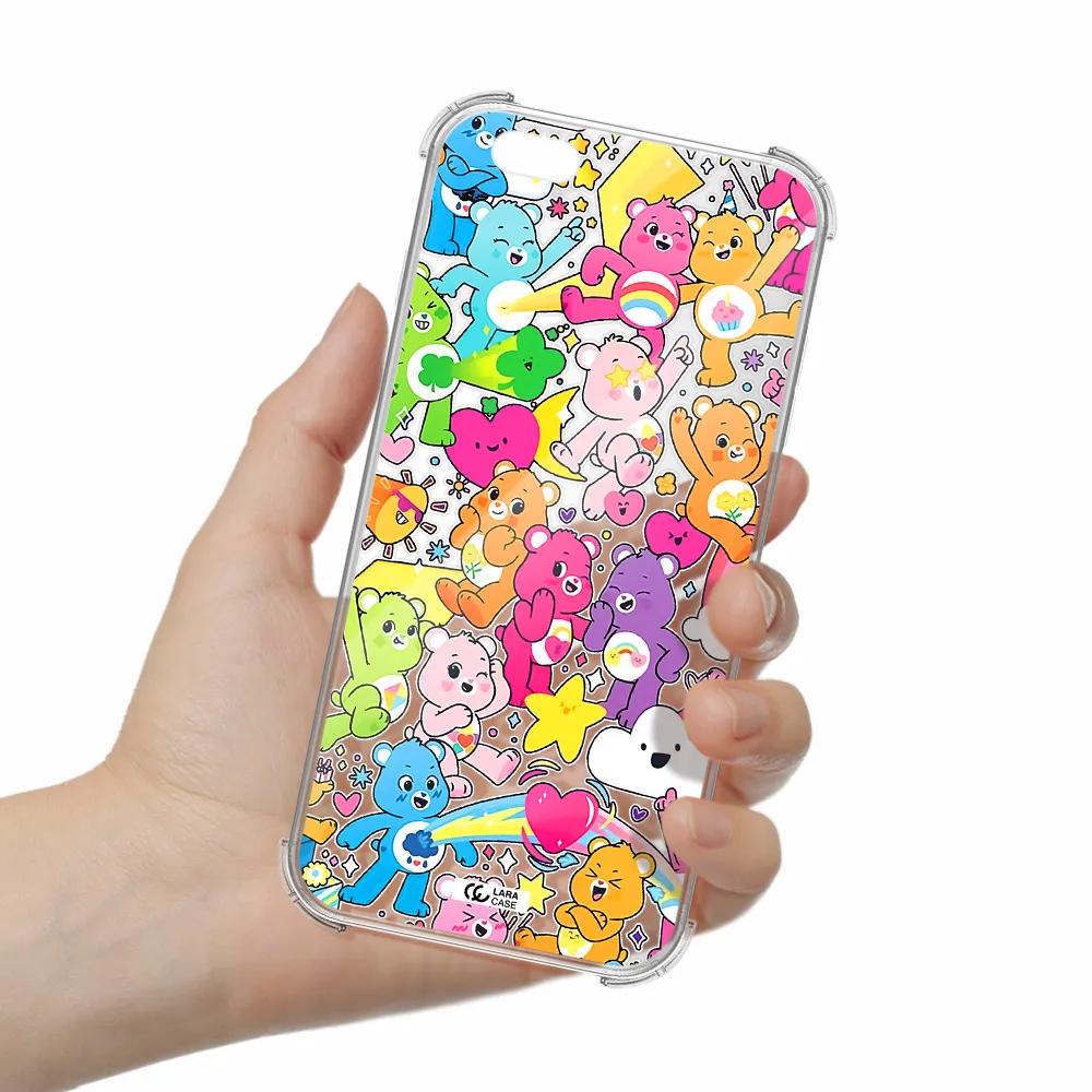 a pattern of cartoon bears Apple iPhone 6 plus Clear PC Case