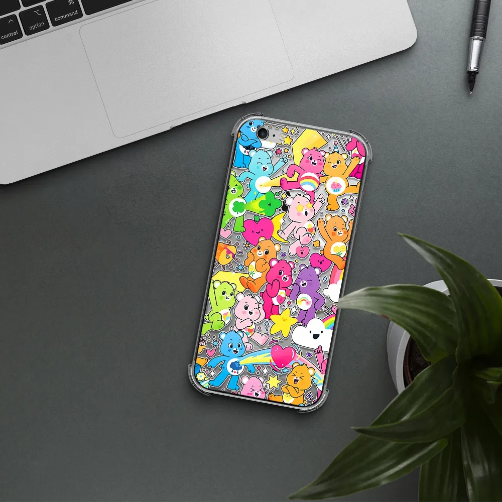 a pattern of cartoon bears Apple iPhone 6 plus Clear PC Case