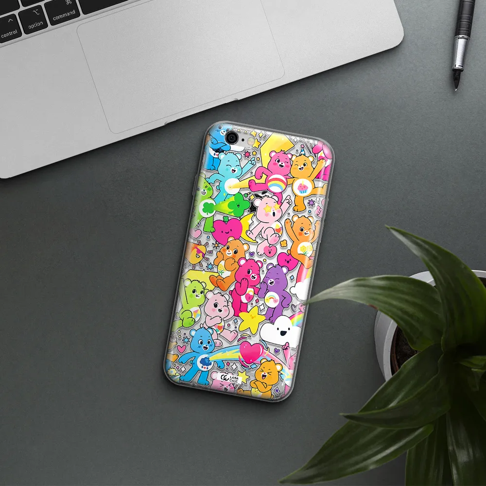 a pattern of cartoon bears Apple iPhone 6 plus Clear TPU Case