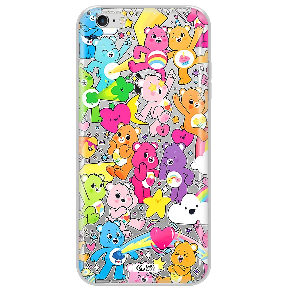 a pattern of cartoon bears Apple iPhone 6 s plus Clear TPU Case