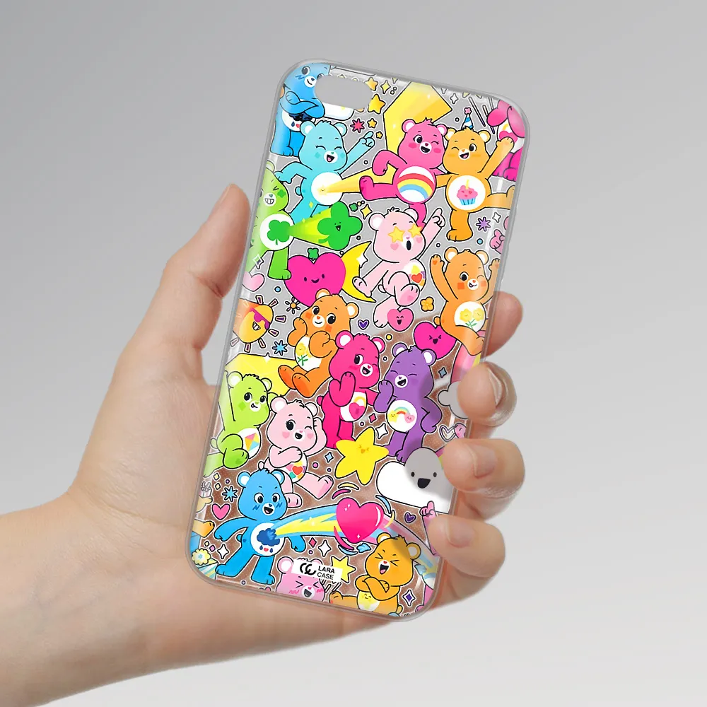 a pattern of cartoon bears Apple iPhone 6 s plus Clear TPU Case