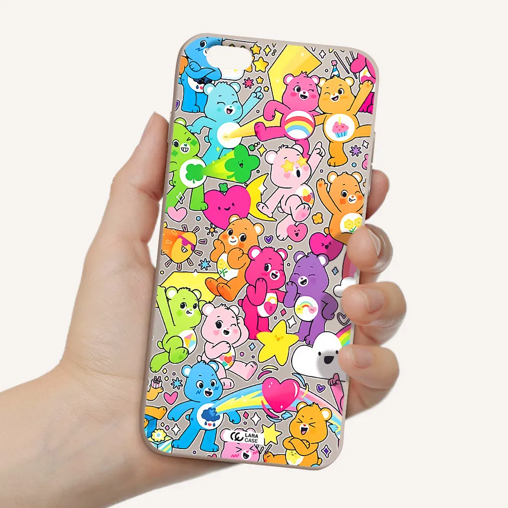 a pattern of cartoon bears Apple iPhone 6 s plus Silicone Stone Case