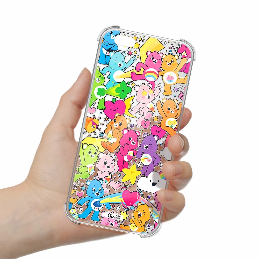 a pattern of cartoon bears Apple iPhone 6S Clear PC Case