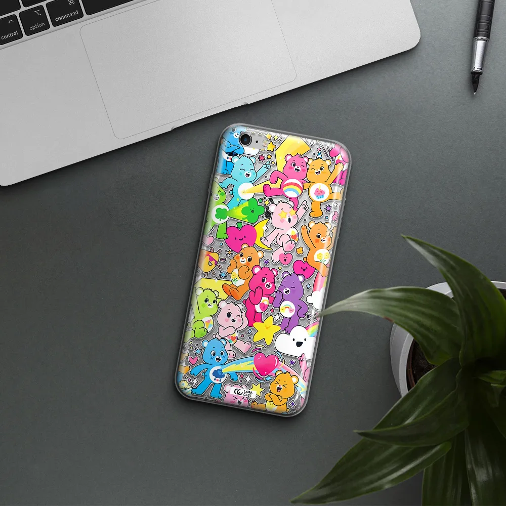 a pattern of cartoon bears Apple iPhone 6S Clear TPU Case