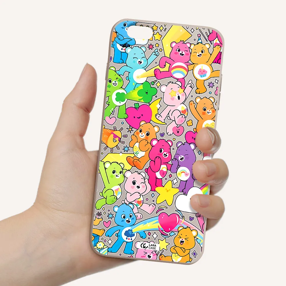a pattern of cartoon bears Apple iPhone 6S Silicone Stone Case