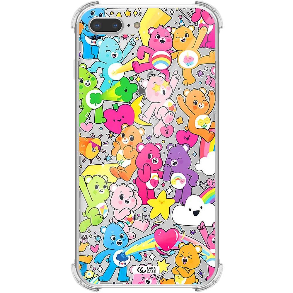 a pattern of cartoon bears Apple iPhone 7 plus Clear PC Case