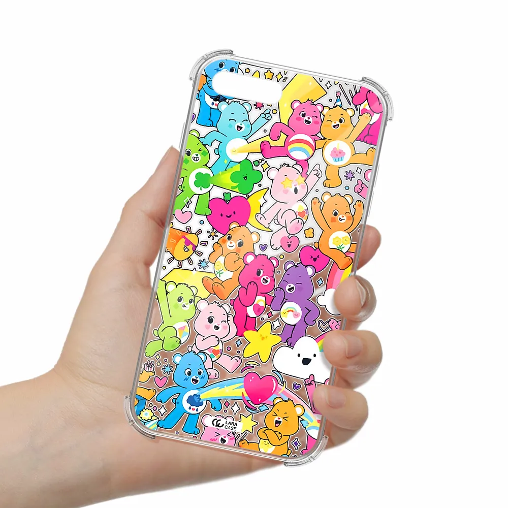 a pattern of cartoon bears Apple iPhone 7 plus Clear PC Case