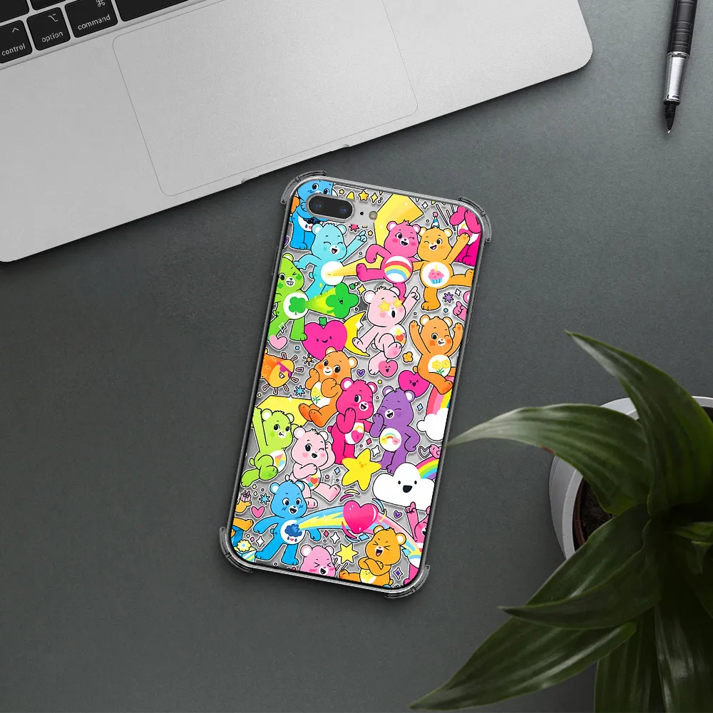 a pattern of cartoon bears Apple iPhone 7 plus Clear PC Case