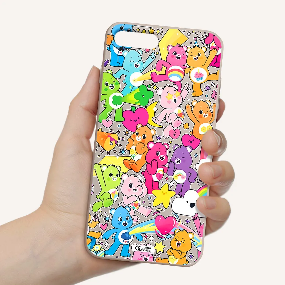 a pattern of cartoon bears Apple iPhone 7 plus Silicone Stone Case