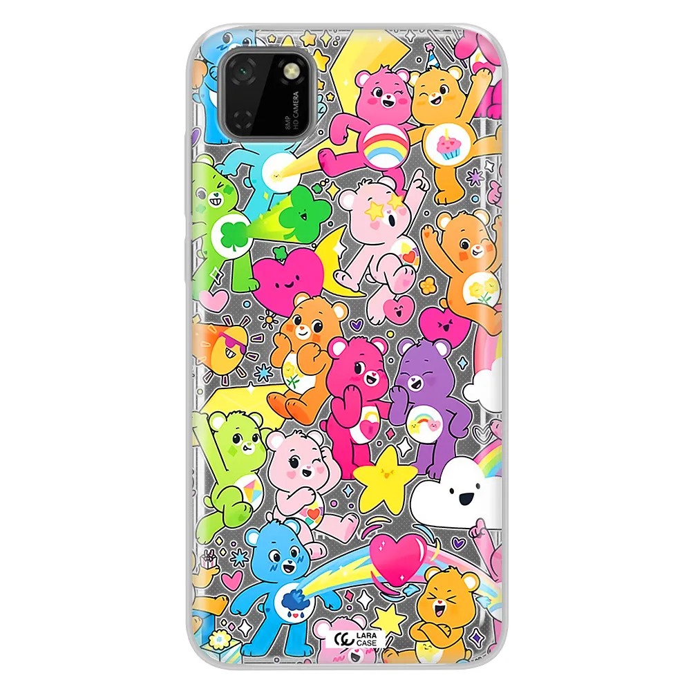 a pattern of cartoon bears Huawei Honor 9S Clear TPU Case