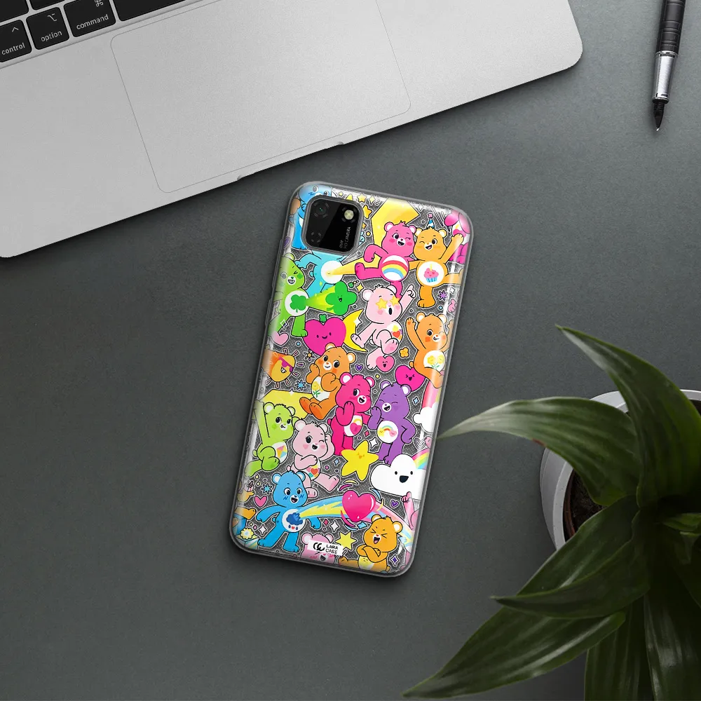 a pattern of cartoon bears Huawei Honor 9S Clear TPU Case