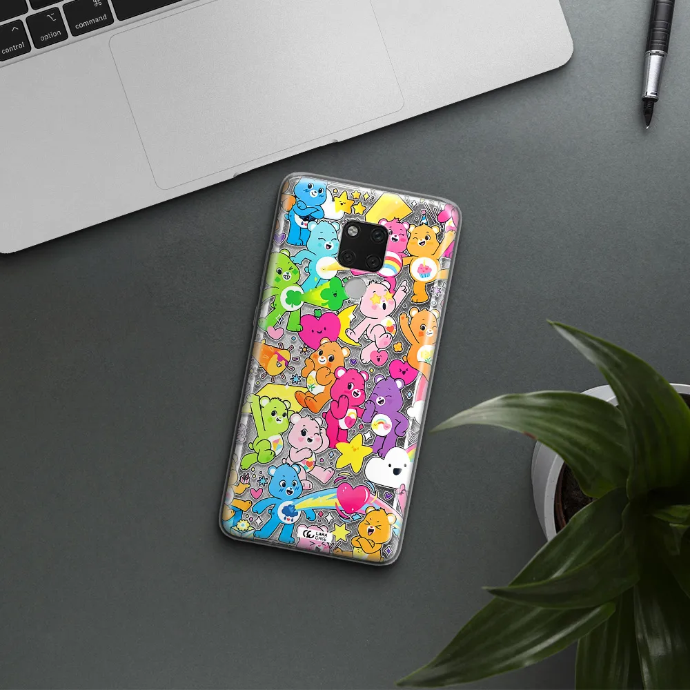 a pattern of cartoon bears Huawei Mate 20X Clear TPU Case