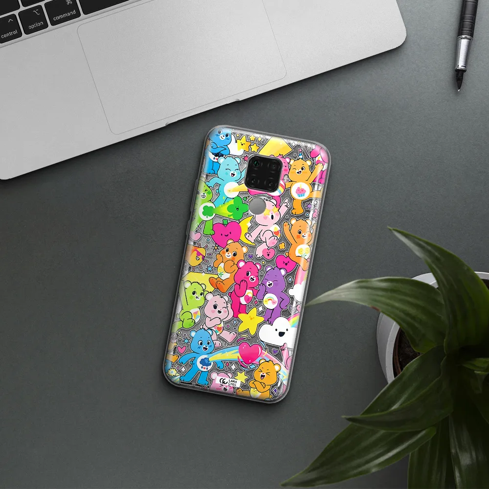 a pattern of cartoon bears Huawei Mate 30 Lite Clear TPU Case