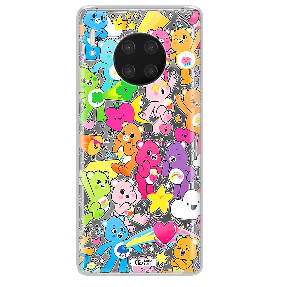 a pattern of cartoon bears Huawei Mate 30 Pro Clear TPU Case