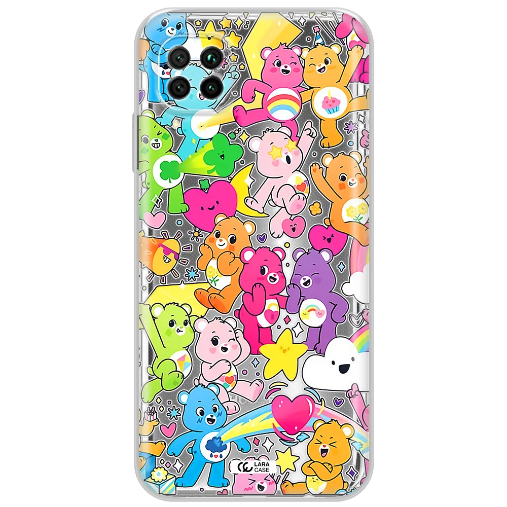 A Pattern Of Cartoon Bears Huawei Nova 7I Clear Tpu Case