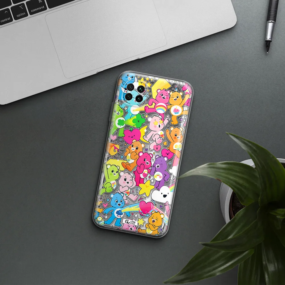 A Pattern Of Cartoon Bears Huawei Nova 7I Clear Tpu Case