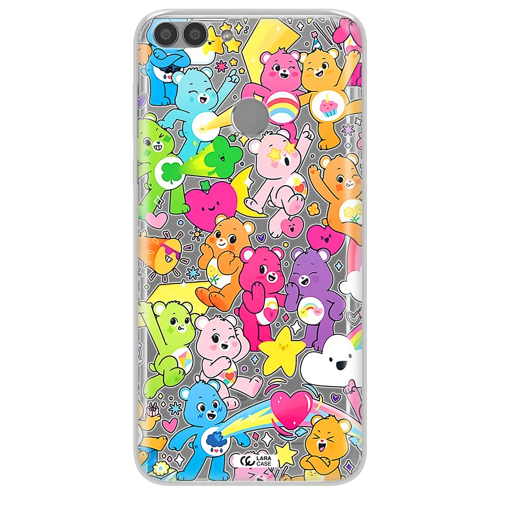 a pattern of cartoon bears Huawei P Smart 2017 Clear TPU Case