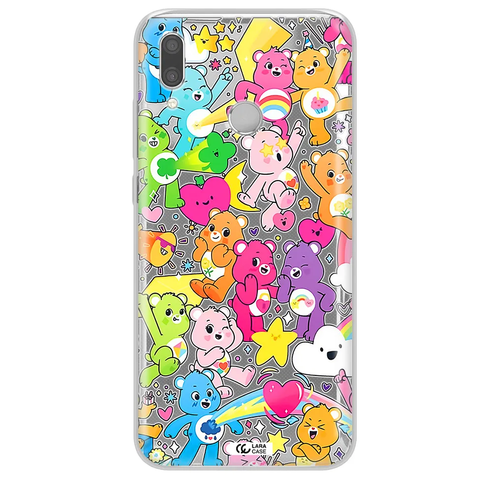 a pattern of cartoon bears Huawei P Smart 2019 Clear TPU Case