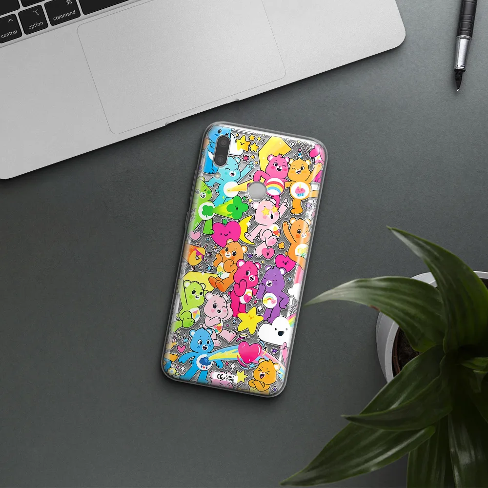 a pattern of cartoon bears Huawei P Smart 2019 Clear TPU Case