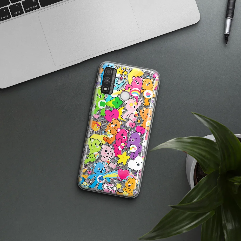 a pattern of cartoon bears Huawei P Smart 2020 Clear TPU Case