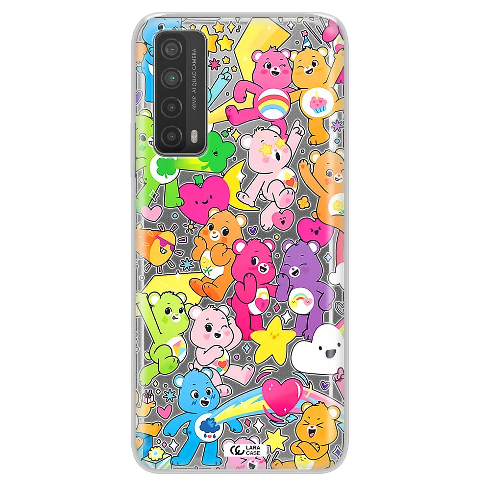 a pattern of cartoon bears Huawei P Smart 2021 Clear TPU Case