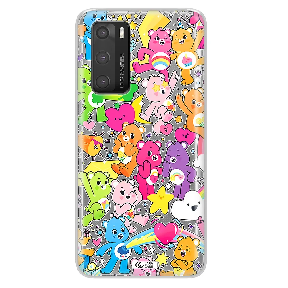 a pattern of cartoon bears Huawei P40 Clear TPU Case