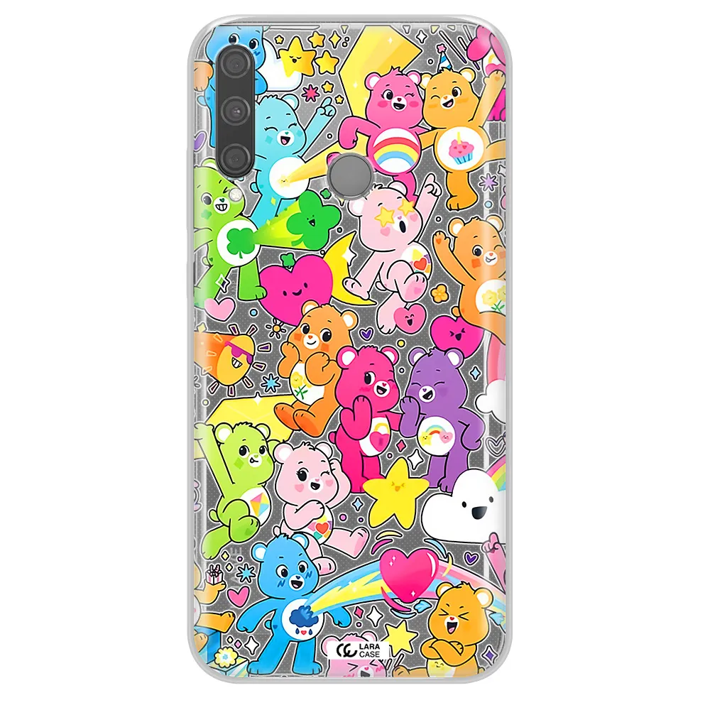 a pattern of cartoon bears Huawei P40 Lite E Clear TPU Case