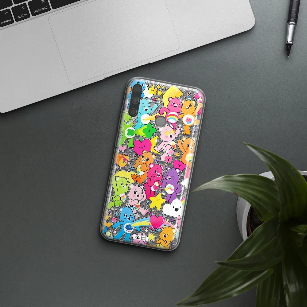 a pattern of cartoon bears Huawei P40 Lite E Clear TPU Case