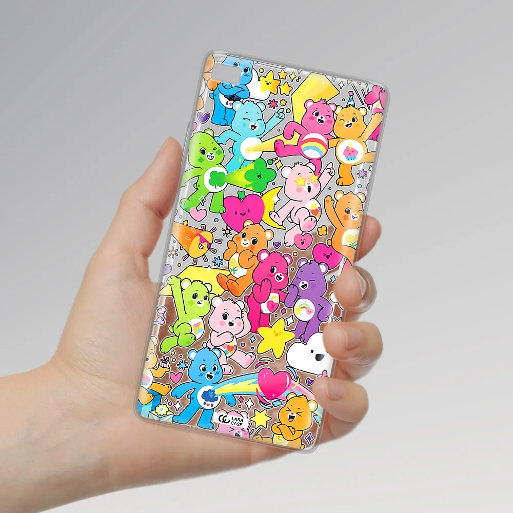 a pattern of cartoon bears Huawei P8 Clear TPU Case