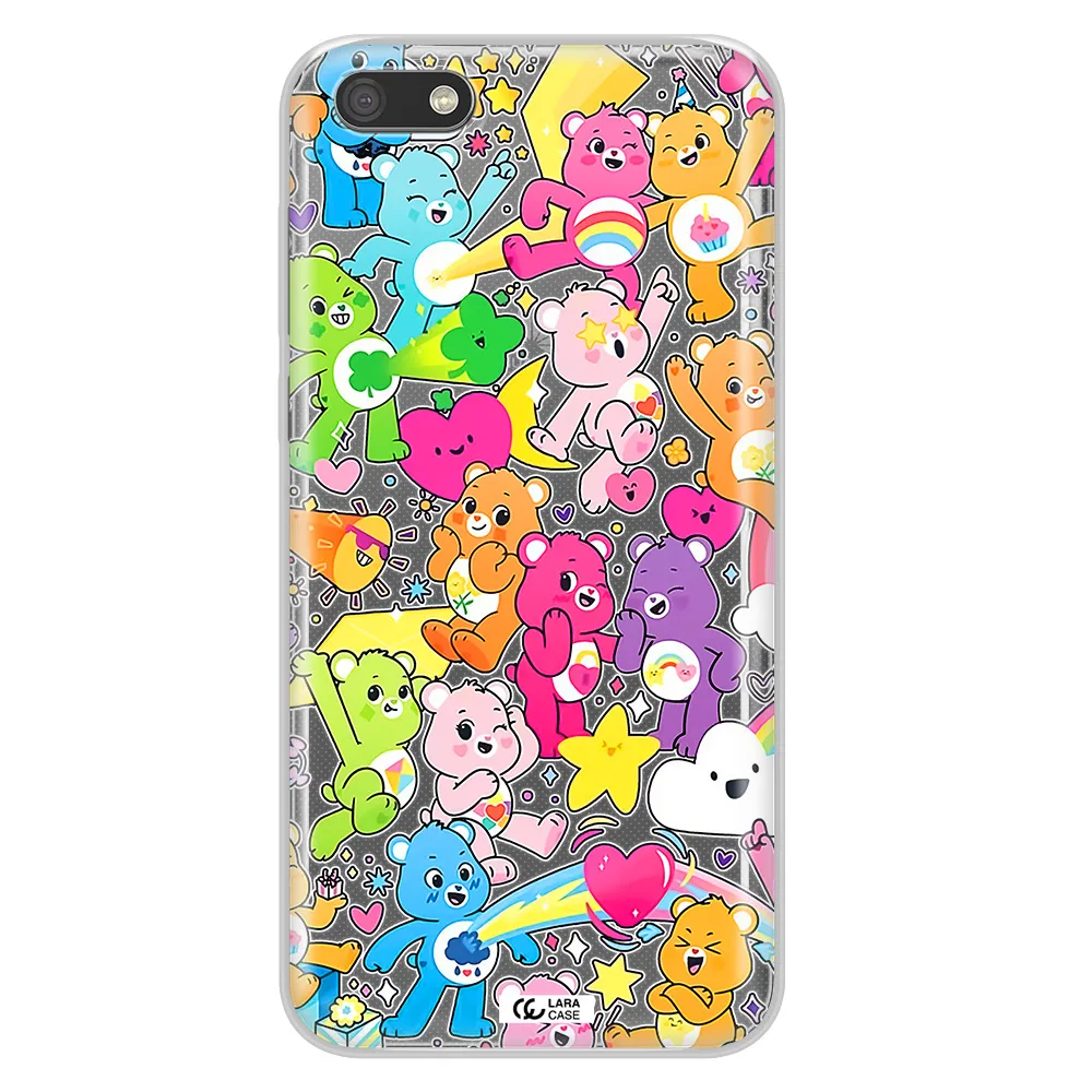 a pattern of cartoon bears Huawei Y5 2018 Clear TPU Case