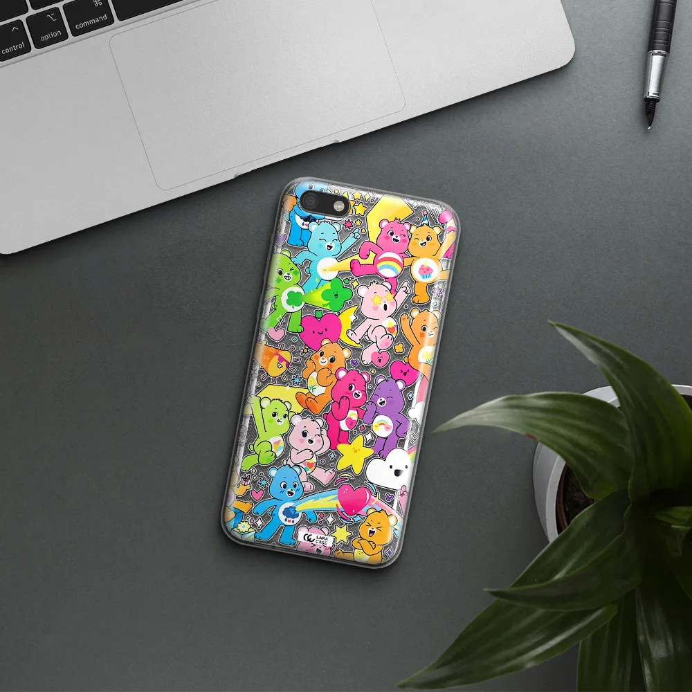 a pattern of cartoon bears Huawei Y5 2018 Clear TPU Case