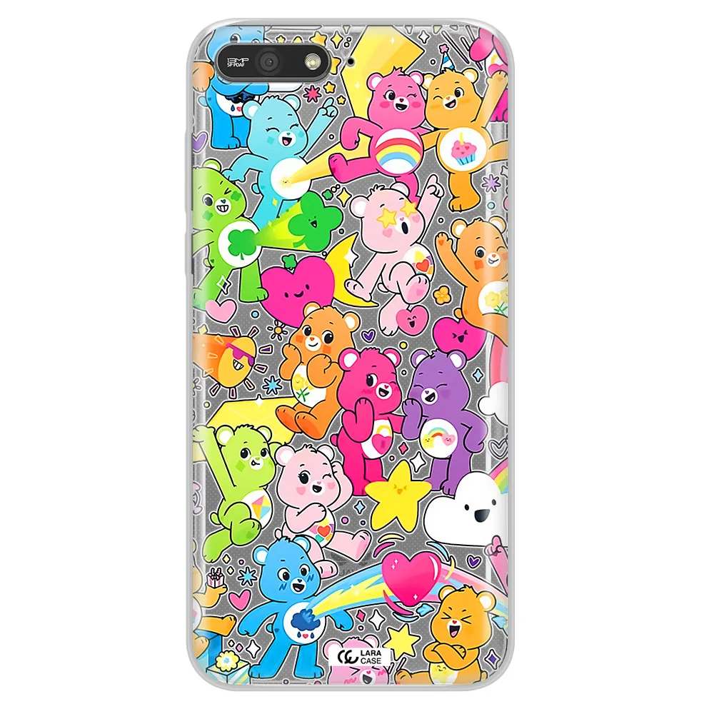 a pattern of cartoon bears Huawei Y6 2018 Clear TPU Case