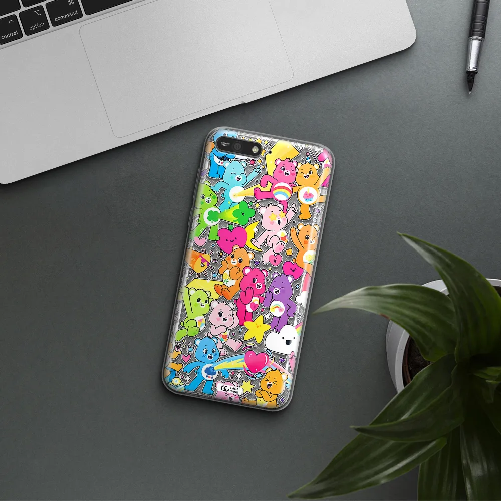 a pattern of cartoon bears Huawei Y6 2018 Clear TPU Case