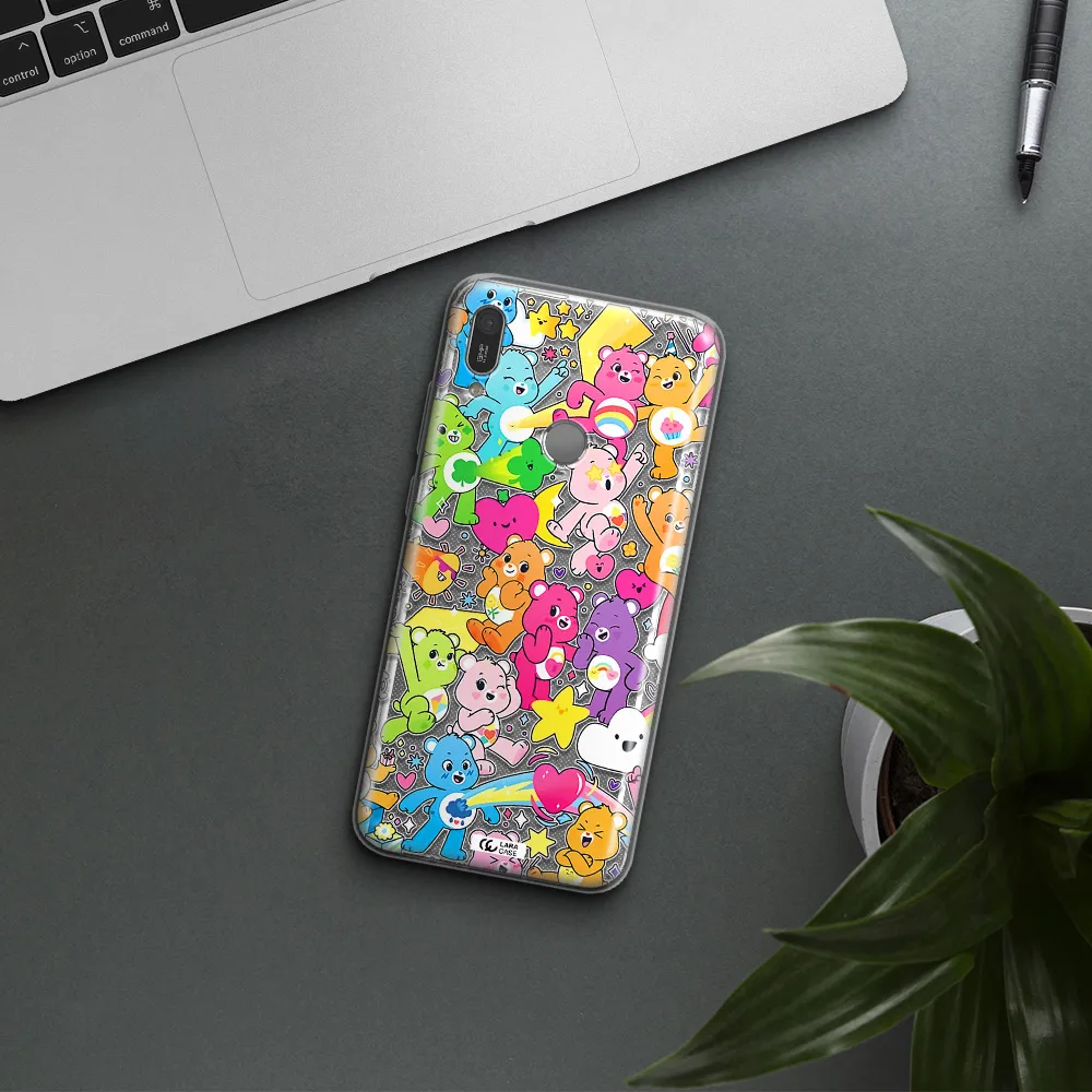 a pattern of cartoon bears Huawei Y6 2019 Clear TPU Case