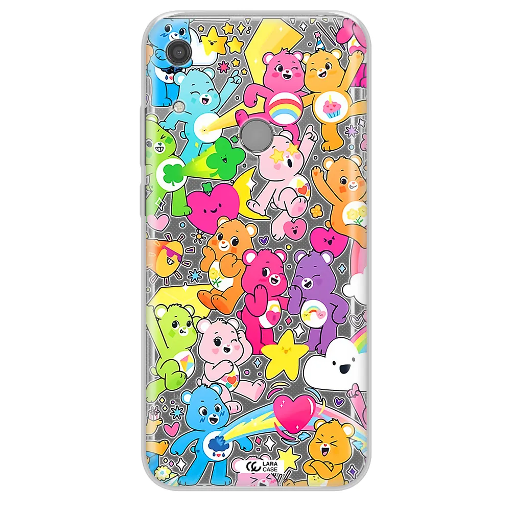 a pattern of cartoon bears Huawei Y6S Clear TPU Case