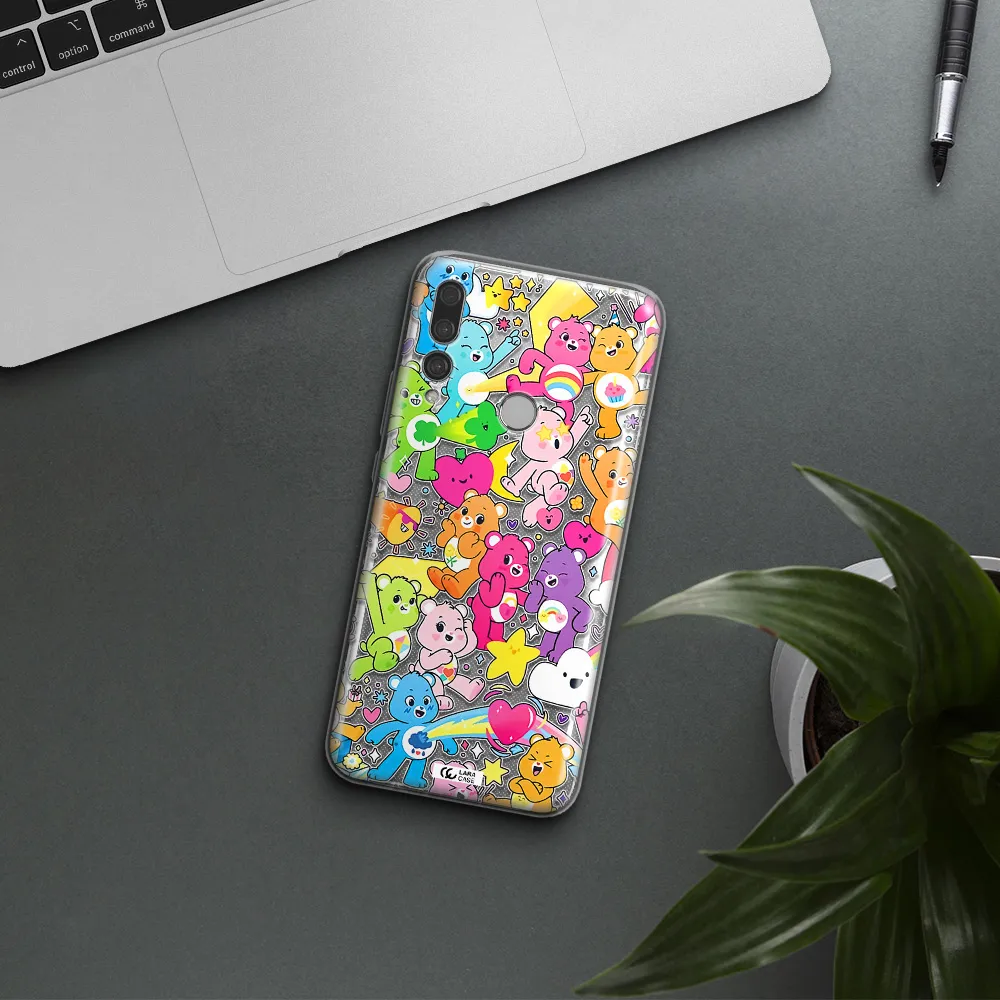 a pattern of cartoon bears Huawei Y9 Prime 2019 Clear TPU Case