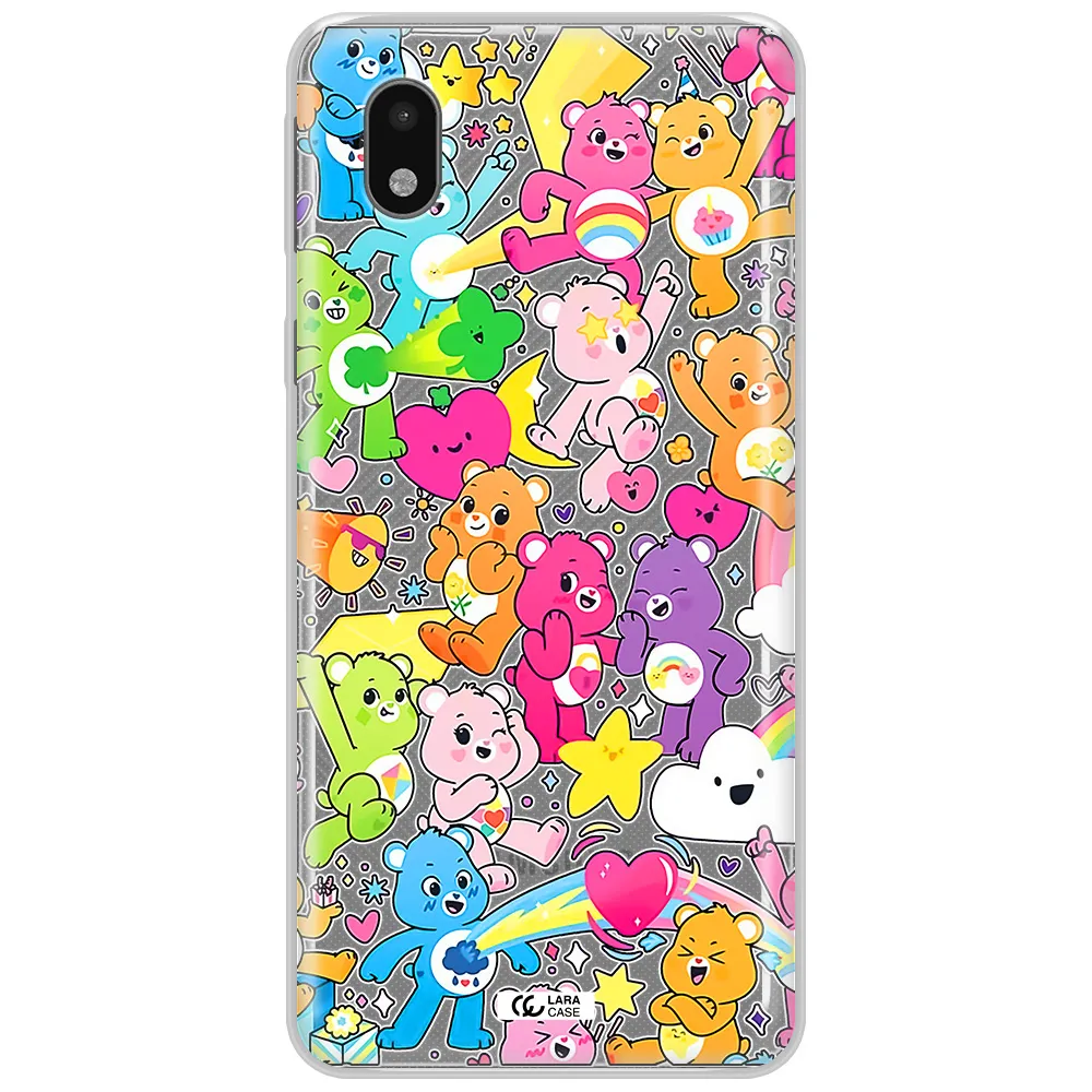 A Pattern Of Cartoon Bears Samsung A01 Core Clear Tpu Case