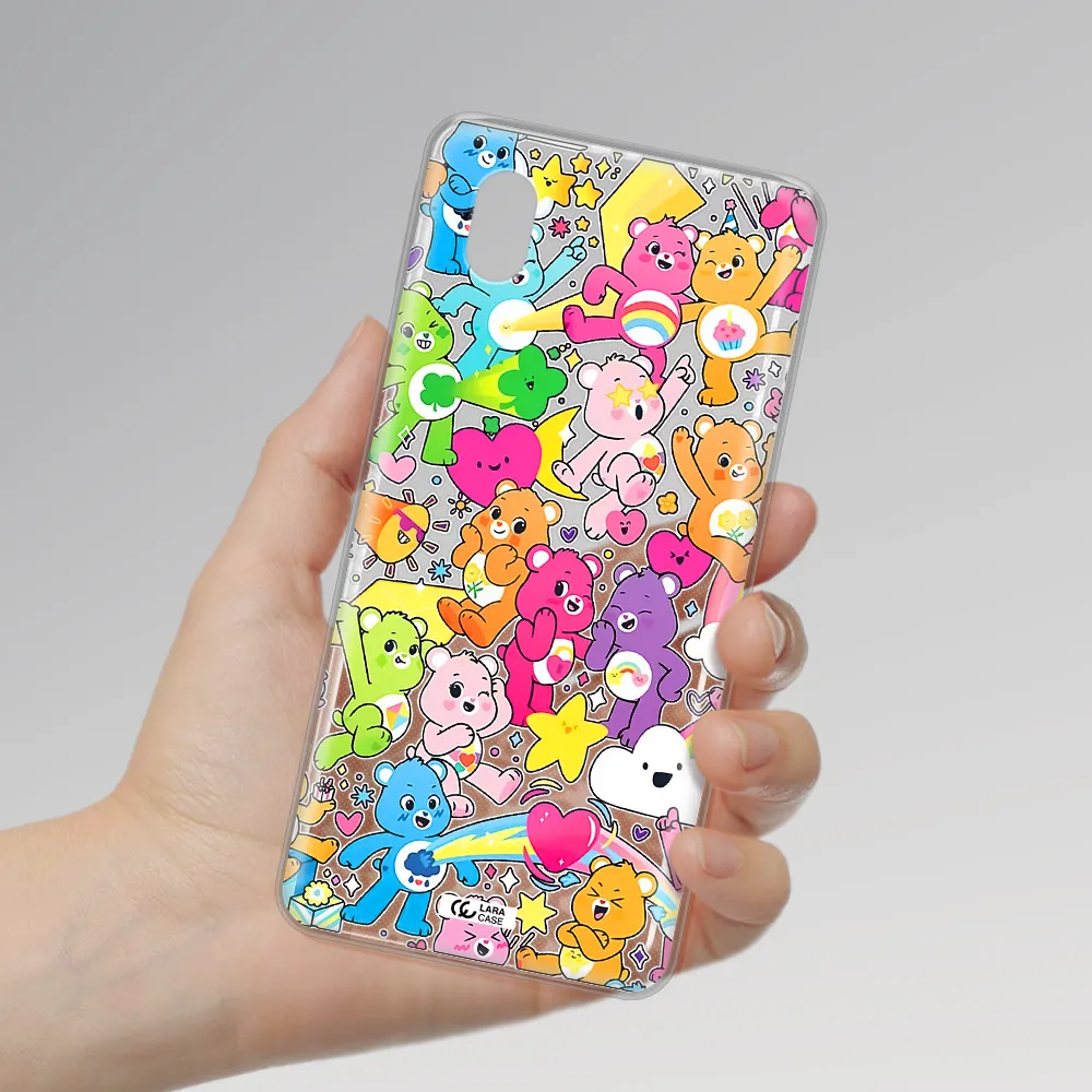 A Pattern Of Cartoon Bears Samsung A01 Core Clear Tpu Case