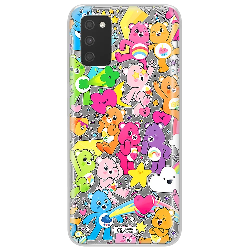 a pattern of cartoon bears Samsung A03S Clear TPU Case