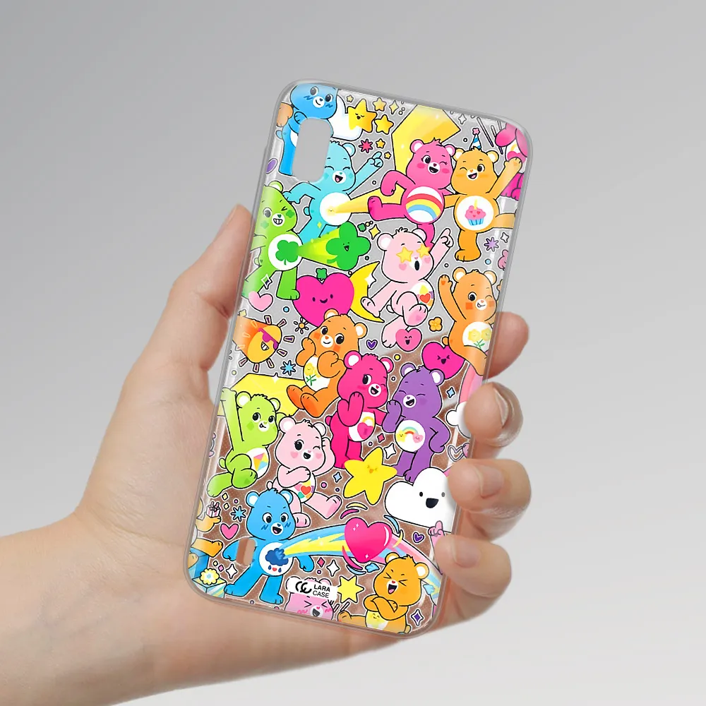 a pattern of cartoon bears Samsung A10 Clear TPU Case