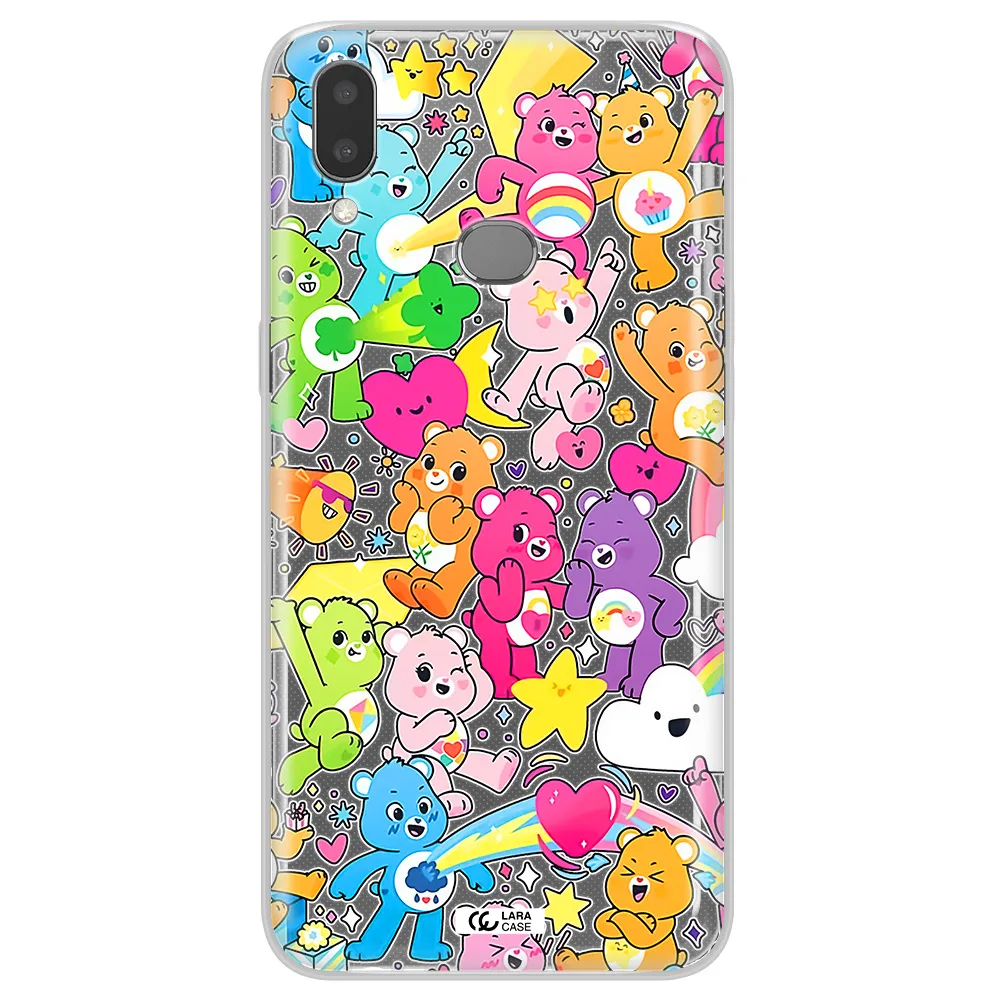 a pattern of cartoon bears Samsung A10S Clear TPU Case