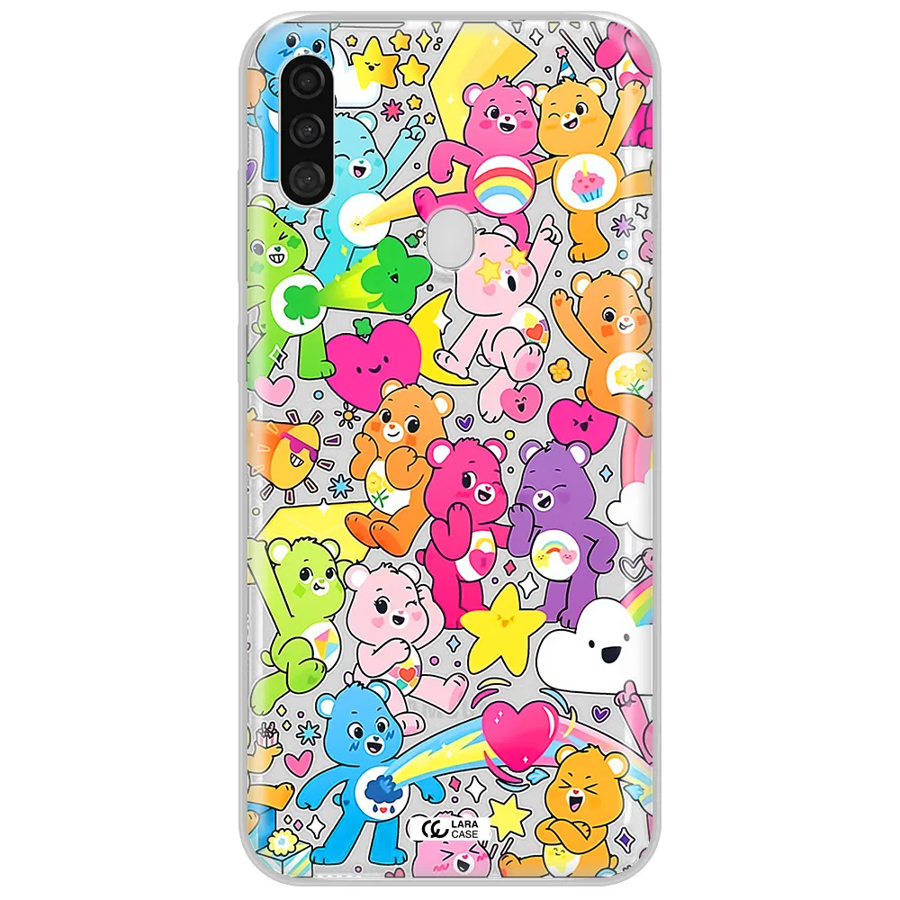 a pattern of cartoon bears Samsung A11 Clear TPU Case
